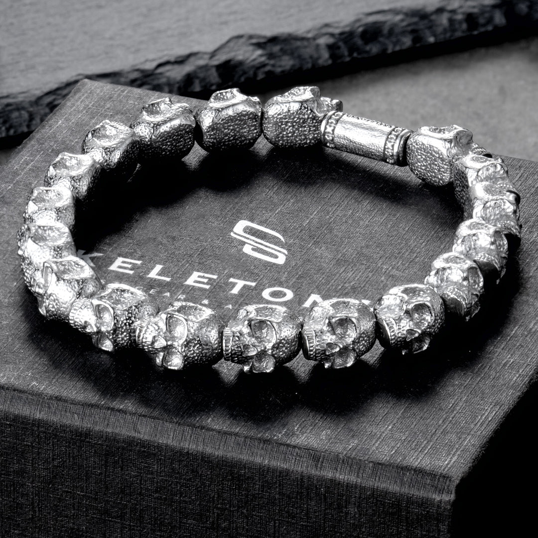 Empire - Silver All Skulls Bracelet (SMALL SIZE) - Image 3
